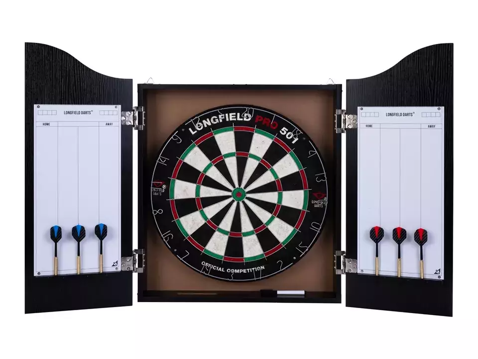 Set de fléchettes en bois avec cabinet 2