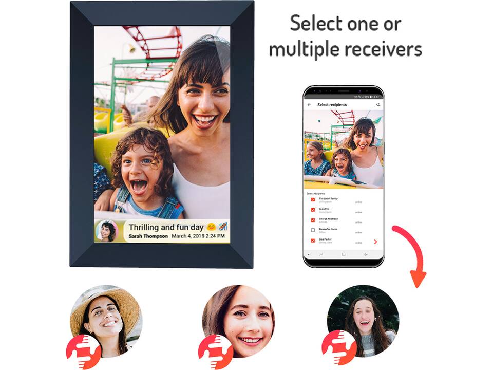 Cadre photo numérique Prixton Prado de 10" avec wifi 8