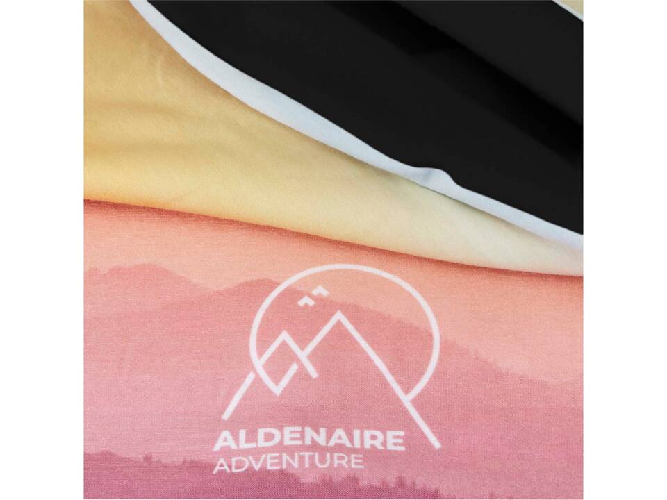 Foulard multi-usages Zoya en RPET avec impression par sublimation, ourlets et couche en polaire 3