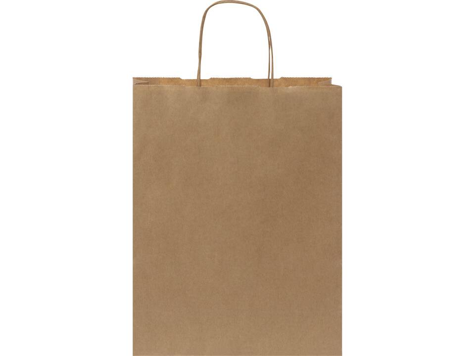 Sac en papier Kraft 80 g/m² avec poignées torsadées, taille moyenne 7