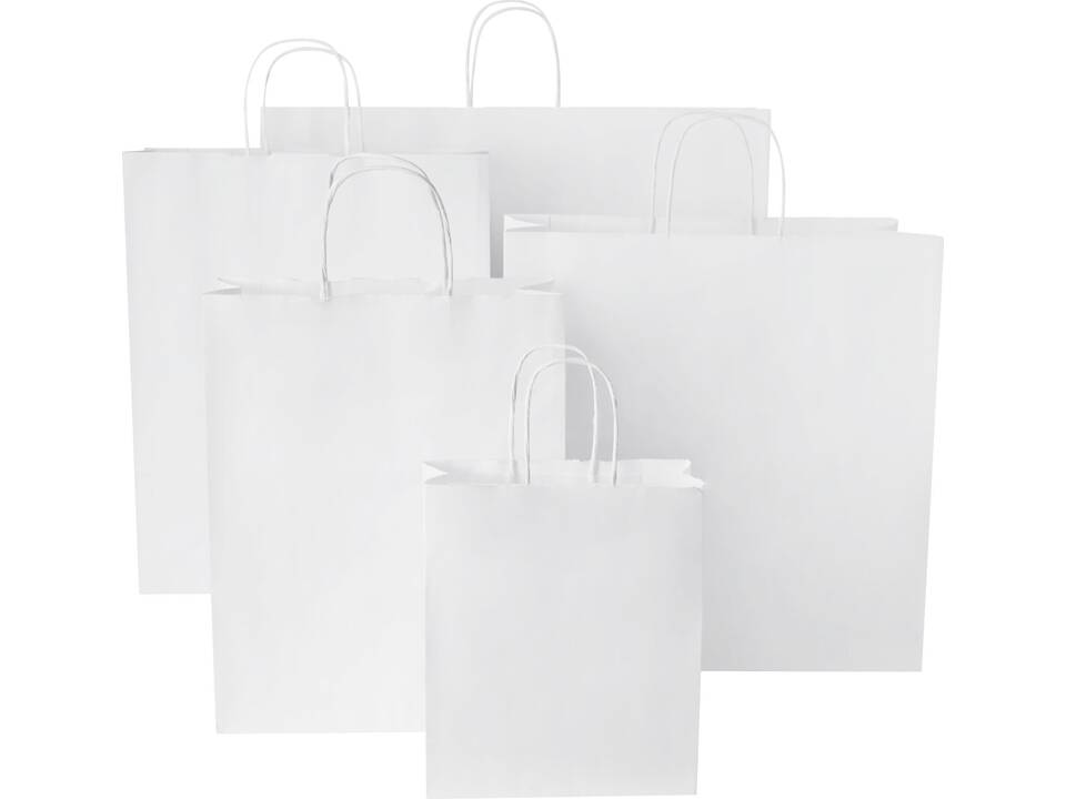 Sac en papier Kraft 80-90 g/m² avec poignées torsadées, grande taille 5