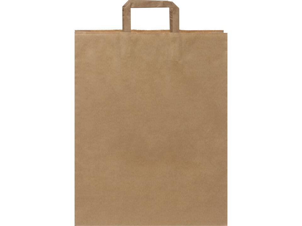 Sac en papier Kraft 80-90 g/m² avec poignées plates, grande taille 7