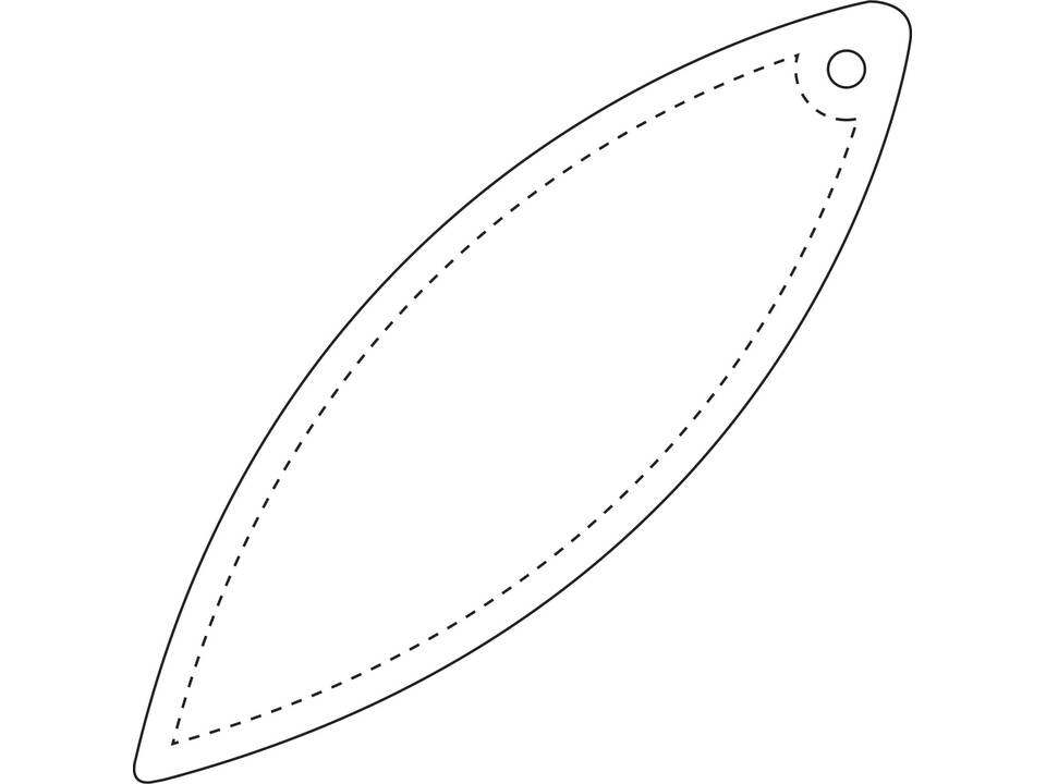 Attache réfléchissante RFX™ en PVC en forme d'ellipse 2