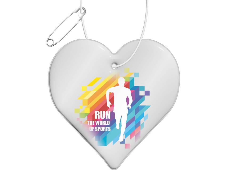 Attache légère en forme de cœur RFX™ H-16 en PVC réfléchissant 1