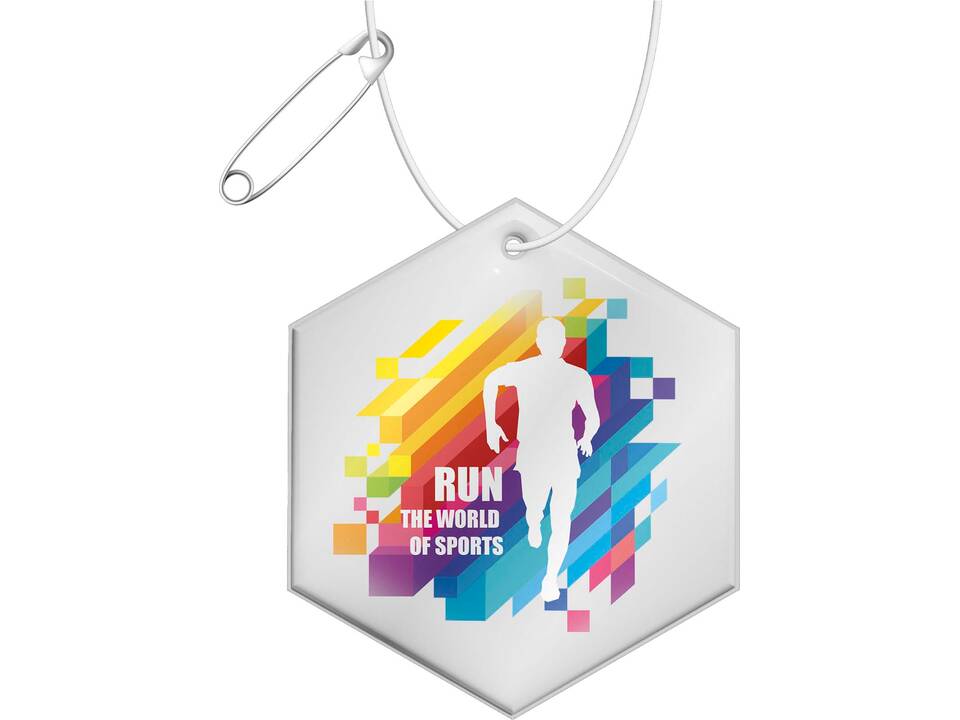 Attache hexagonale légère RFX™ H-12 en PVC réfléchissant 1