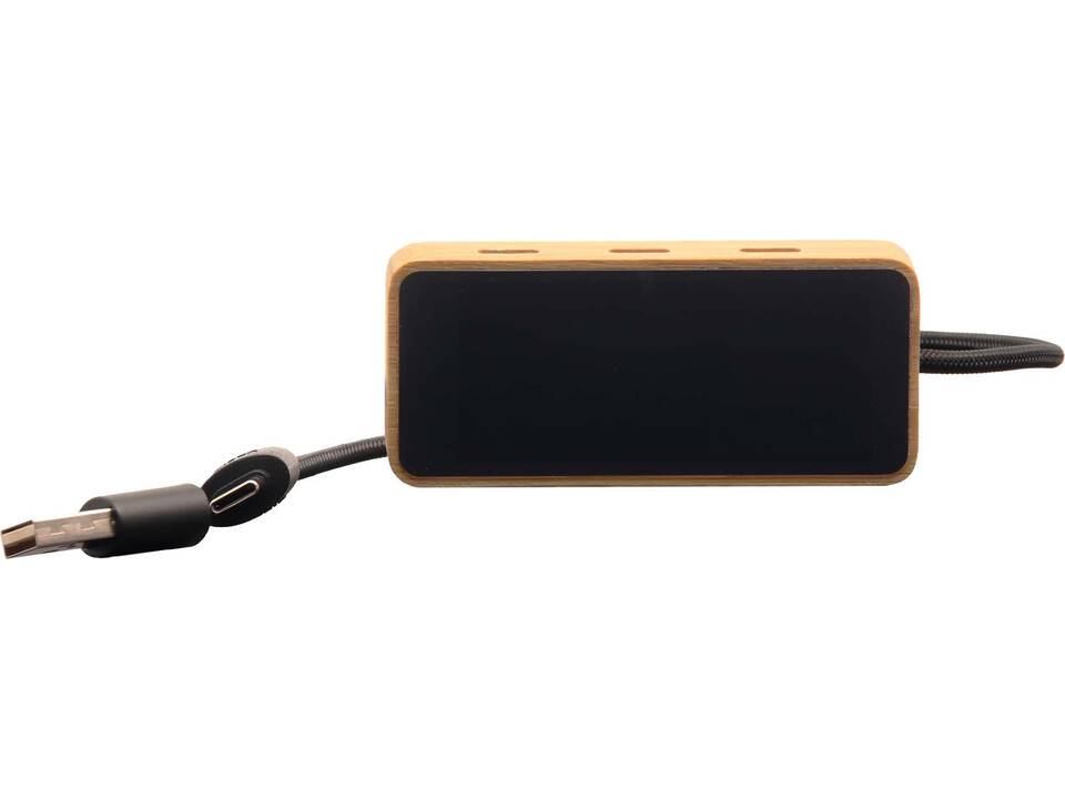 SCX.design H21 8-in-1 houten USB-hub met dubbele ingang en 6 poorten 2