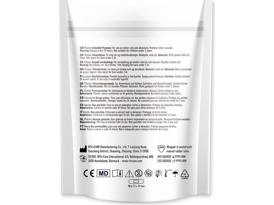 10 pansements avec pochette en papier imprimé en couleur 37