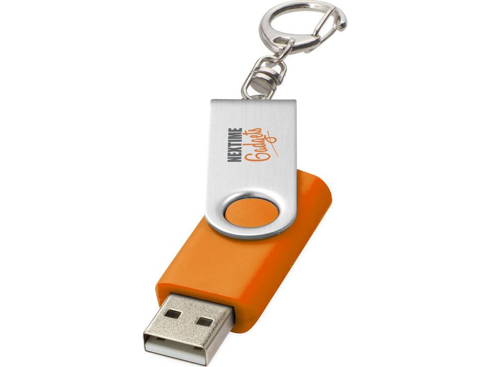 Clé USB rotative avec porte-clés 100