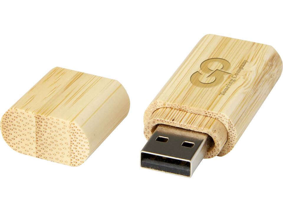 Clé USB 3.0 en bambou avec porte-clés 1