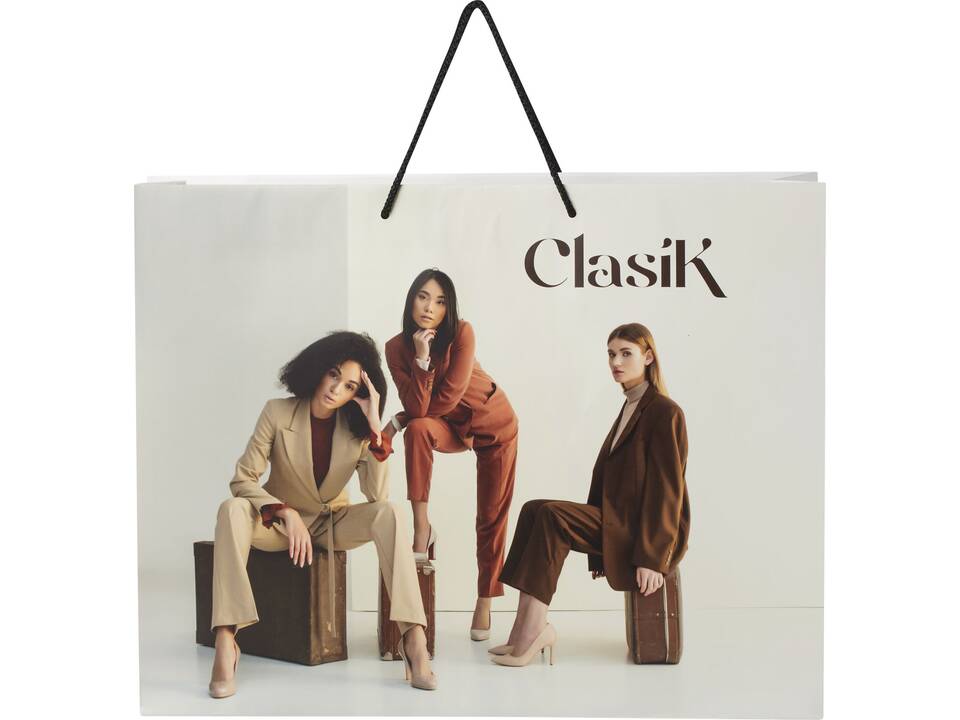 Sac en papier integra fait à la main avec poignées en plastique, XXL 2