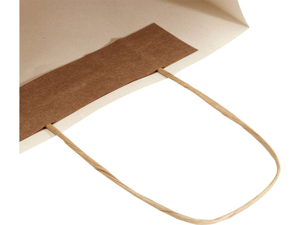 Sac en papier fabriqué à partir de déchets agricoles avec poignées torsadées, taille moyenne 6