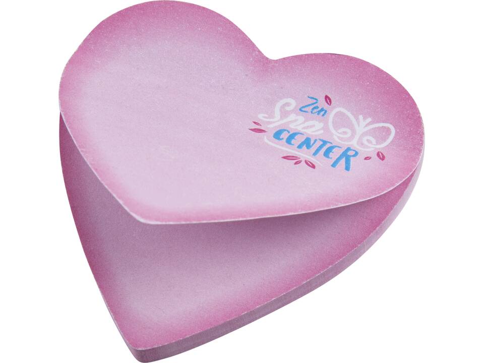 Post-its recyclés Sticky-Mate® en forme de cœur 2
