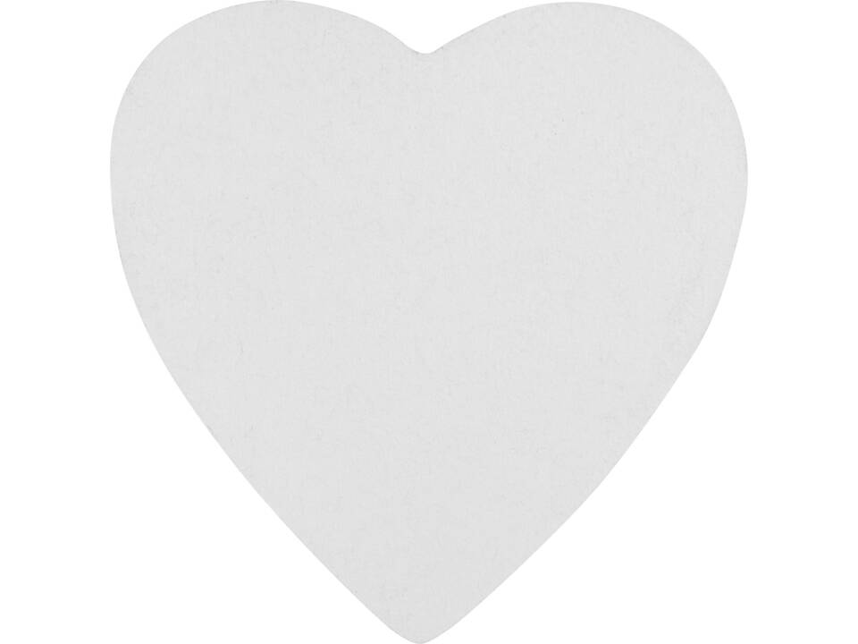 Post-its recyclés Sticky-Mate® en forme de cœur 1