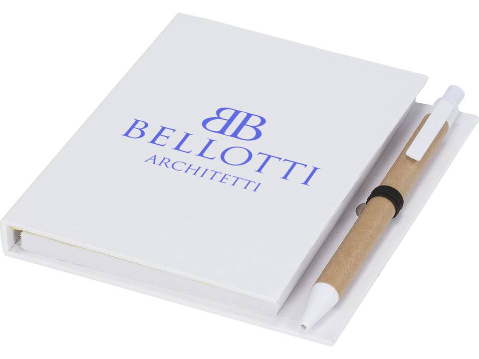 Petit carnet à notes autocollantes colorées avec stylo 2