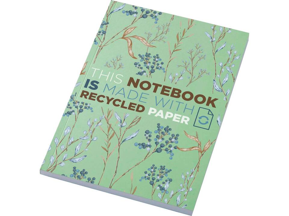 Cahier Novella Austen A5 recyclé à couverture souple de 100 feuilles 18