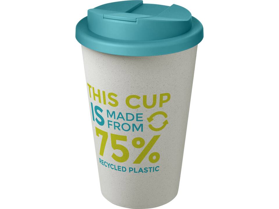 Gobelet Americano® Eco recyclé de 350 ml avec couvercle anti-déversement 23