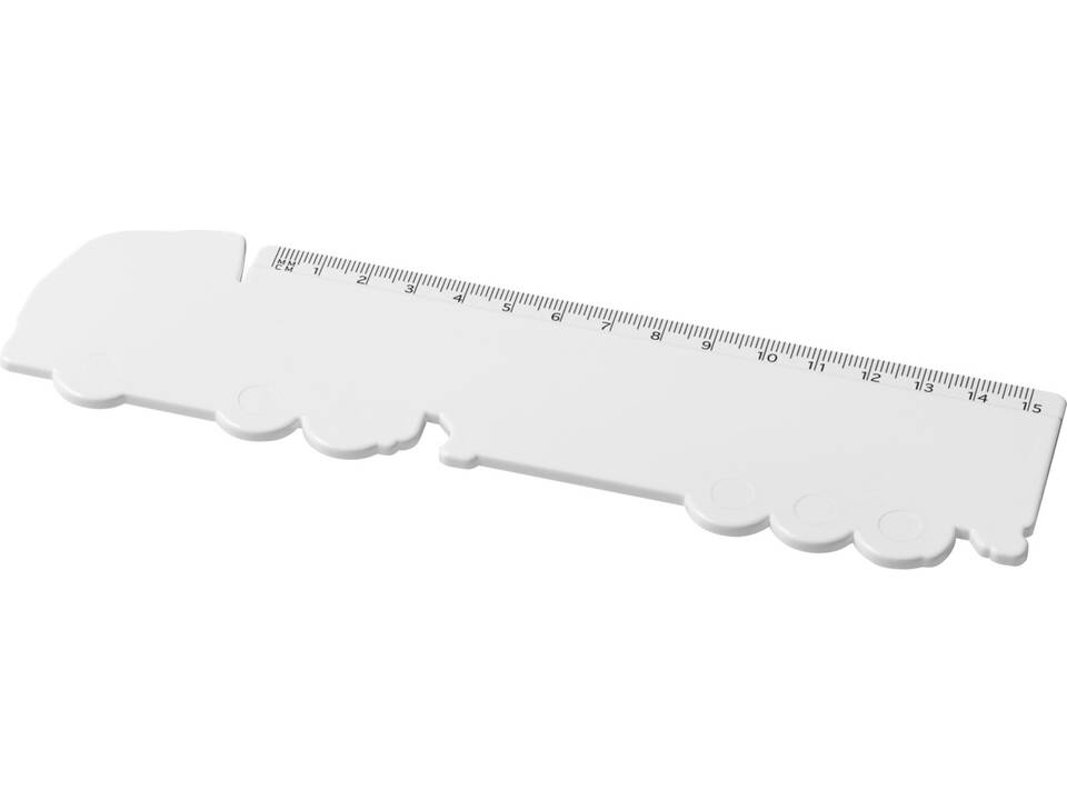 Règle Tait de 15 cm en plastique recyclé en forme de camion 1
