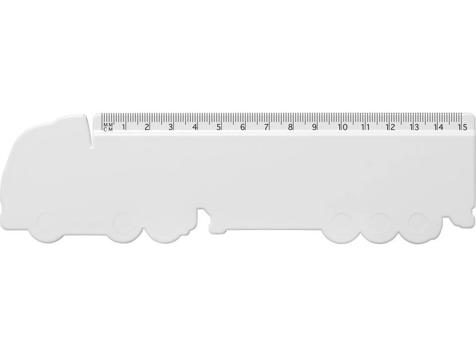 Règle Tait de 15 cm en plastique recyclé en forme de camion 2