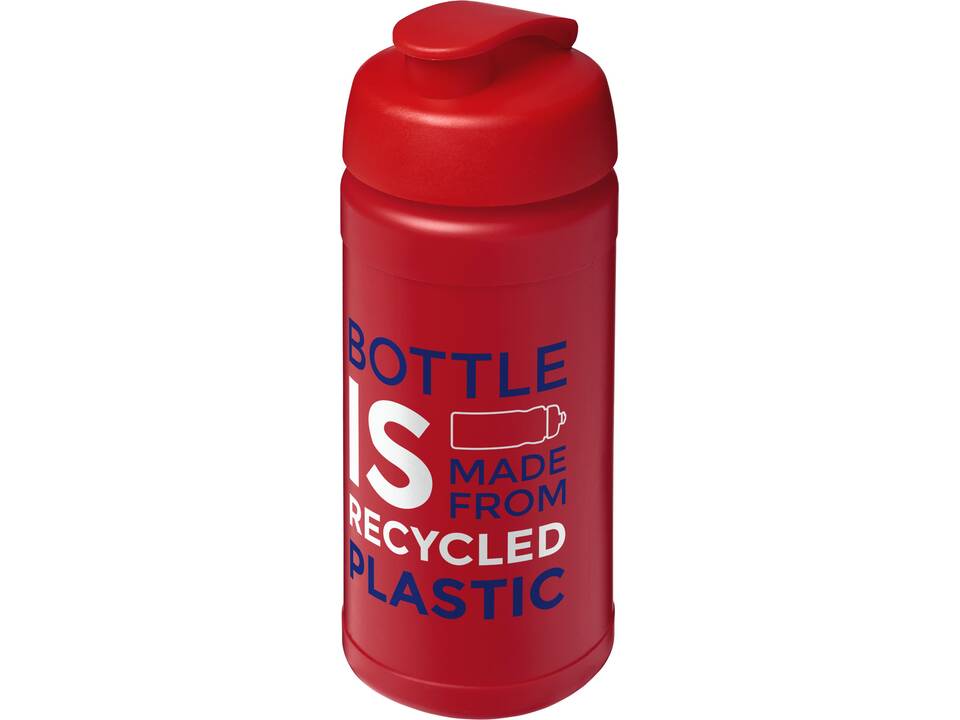 Bouteille de sport Baseline de 500 ml recyclée avec couvercle rabattable 9