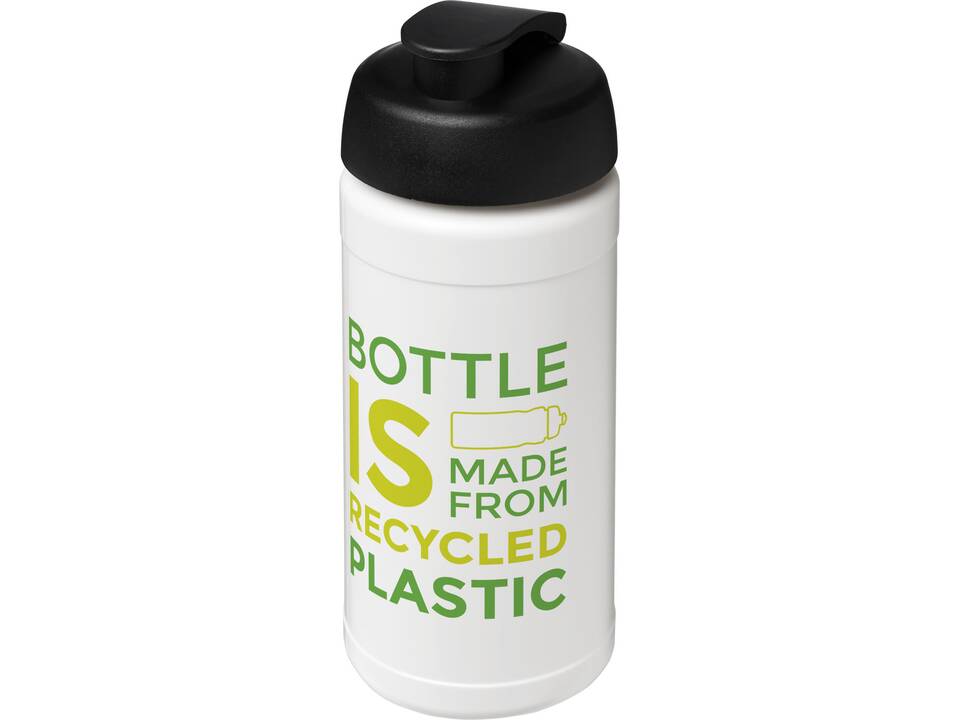 Bouteille de sport Baseline de 500 ml recyclée avec couvercle rabattable 29