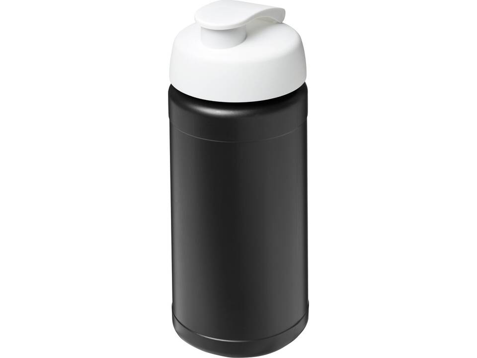 Bouteille de sport Baseline de 500 ml recyclée avec couvercle rabattable 36