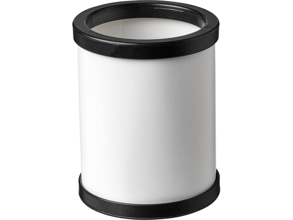 Pot à stylos rond Deva avec bord en plastique