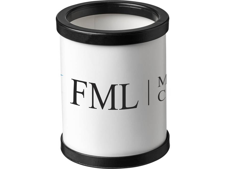 Pot à stylos rond Deva avec bord en plastique 1