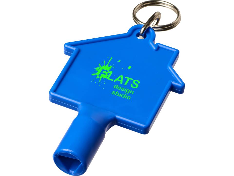 Clé de compteur Maximilian en forme de maison avec porte-clés 4