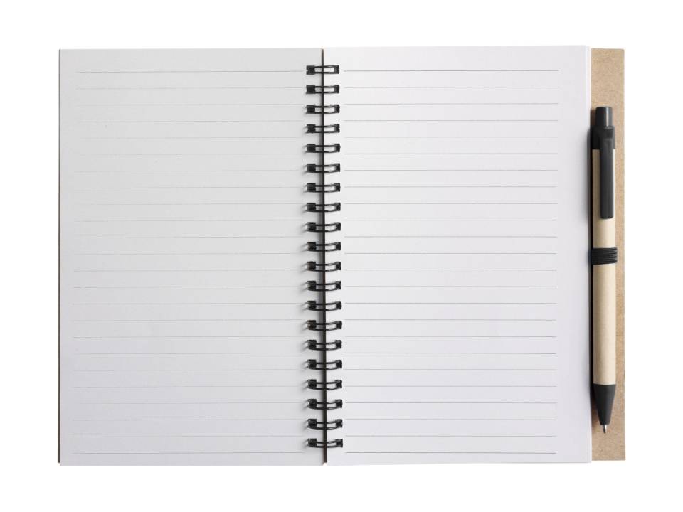 Carnet à spirale avec stylo bille 2