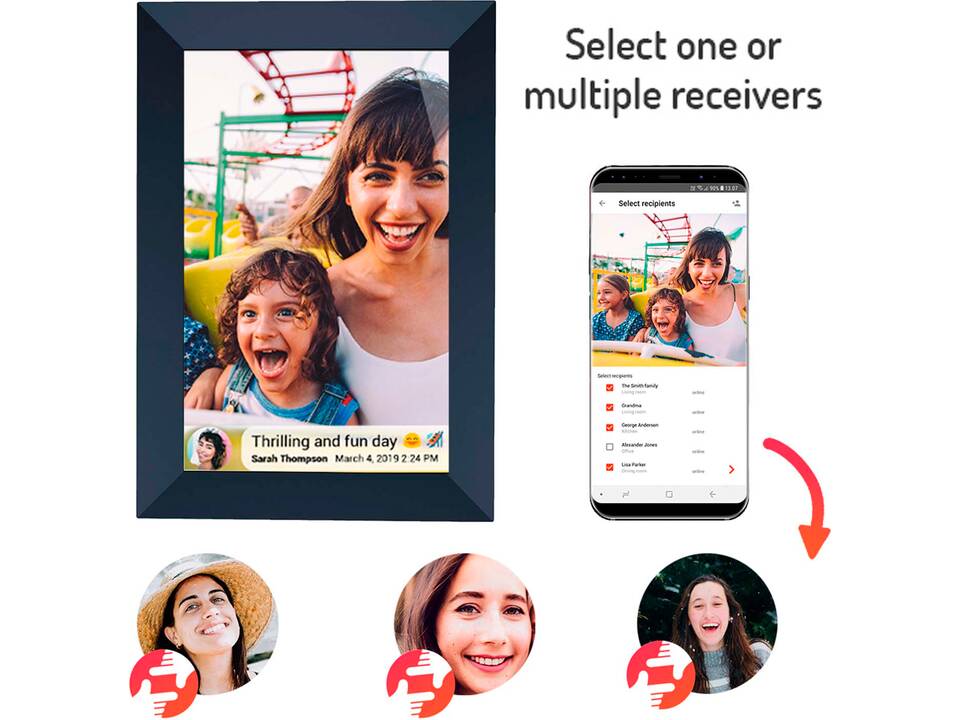 Cadre photo numérique 10" Prixton Prado avec Wi-Fi 8