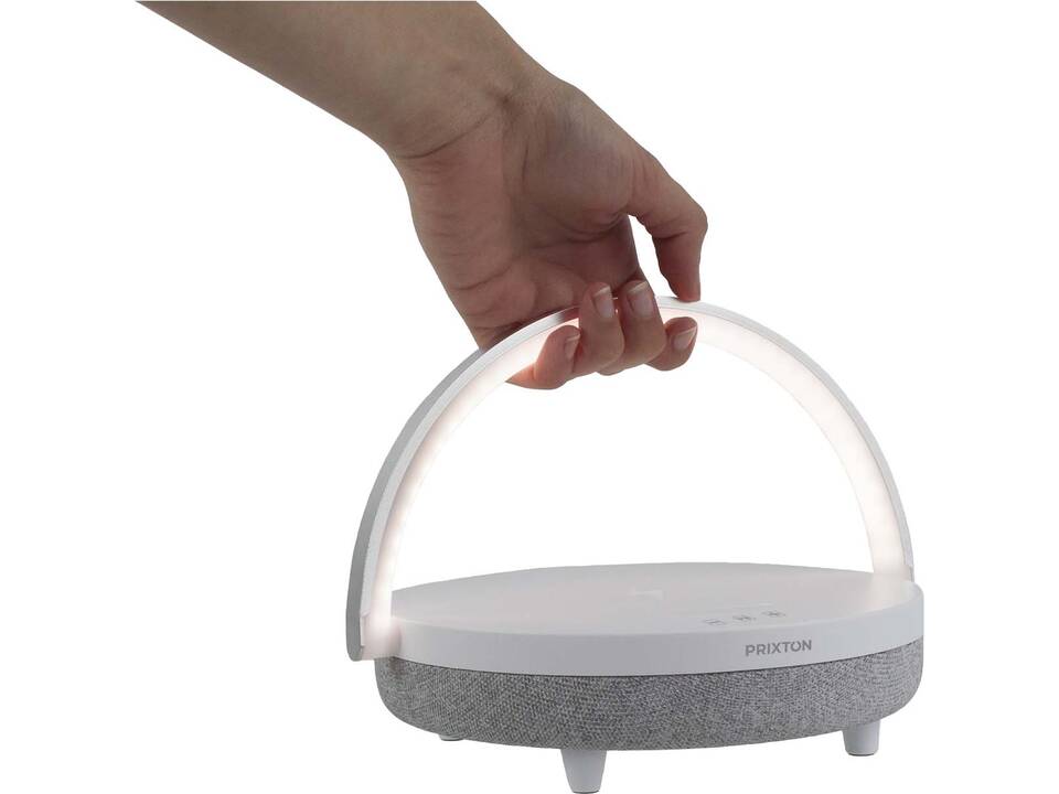 Enceinte Bluetooth® 4-en-1 Prixton de 10 W avec lumière LED et station de charge sans fil 4