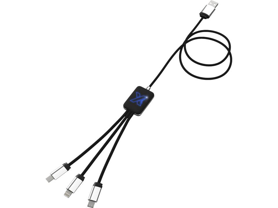 Câble 3-en-1 avec logo lumineux SCX.design C17 4
