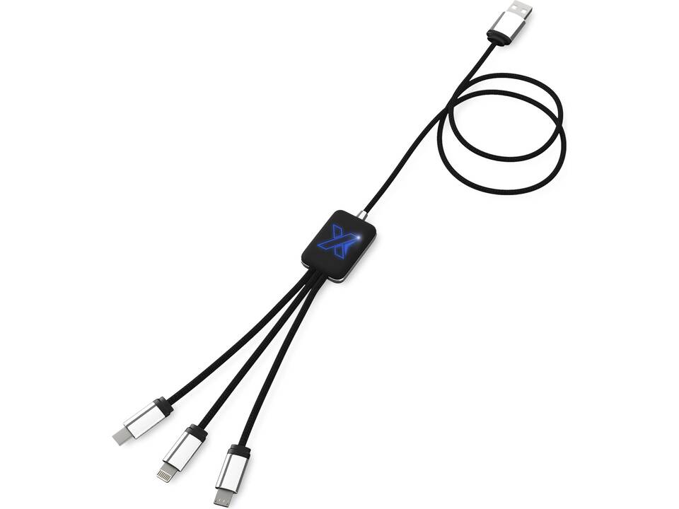 Câble 3-en-1 avec logo lumineux SCX.design C17 5