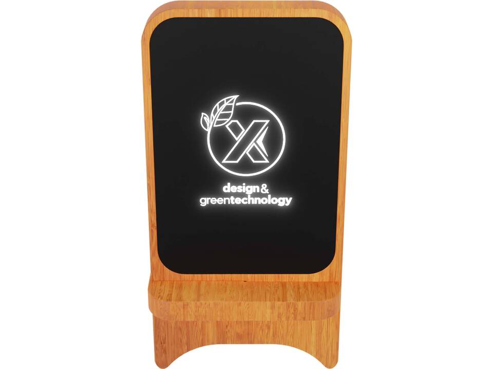 Socle en bois sans fil à illumination SCX.design W16 de 10 W 3