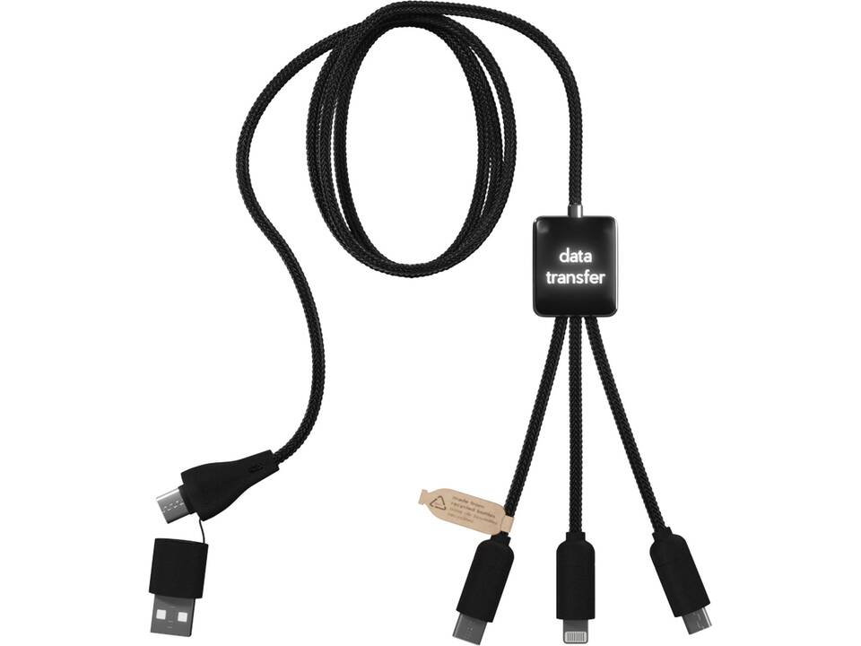 Câble de charge 5-en-1 SCX.design C45 en rPET avec transfert de données 2