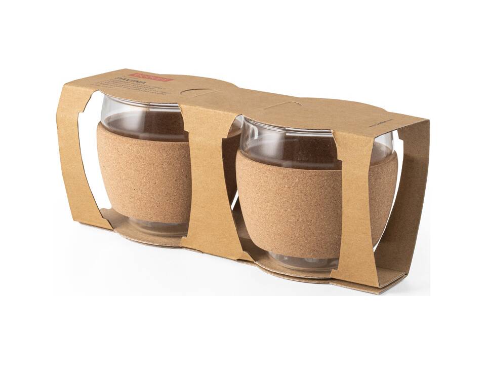 2 glazen Bodum kopjes met kurkband - 350 ml 3