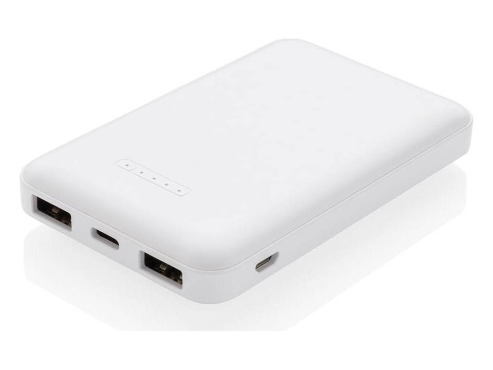 5.000 mAh draadloos opladen zakformaat powerbank