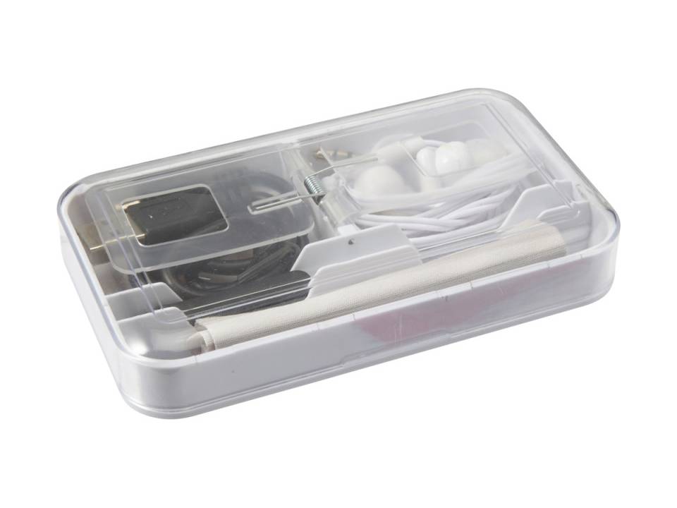 Set stylet écran tactile, lingette, câble écouteurs 4