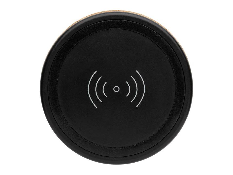 Enceinte 3W avec chargeur à induction en bambou 3