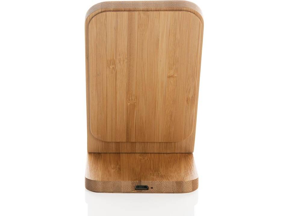 Support téléphone à induction 5W en bambou 2