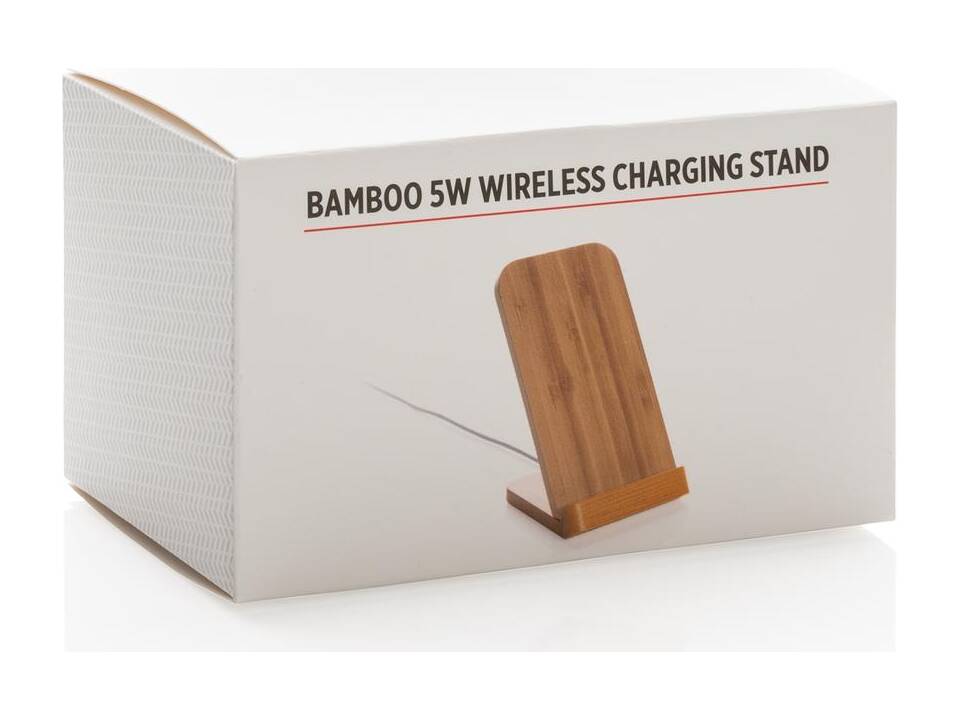 Support téléphone à induction 5W en bambou 8