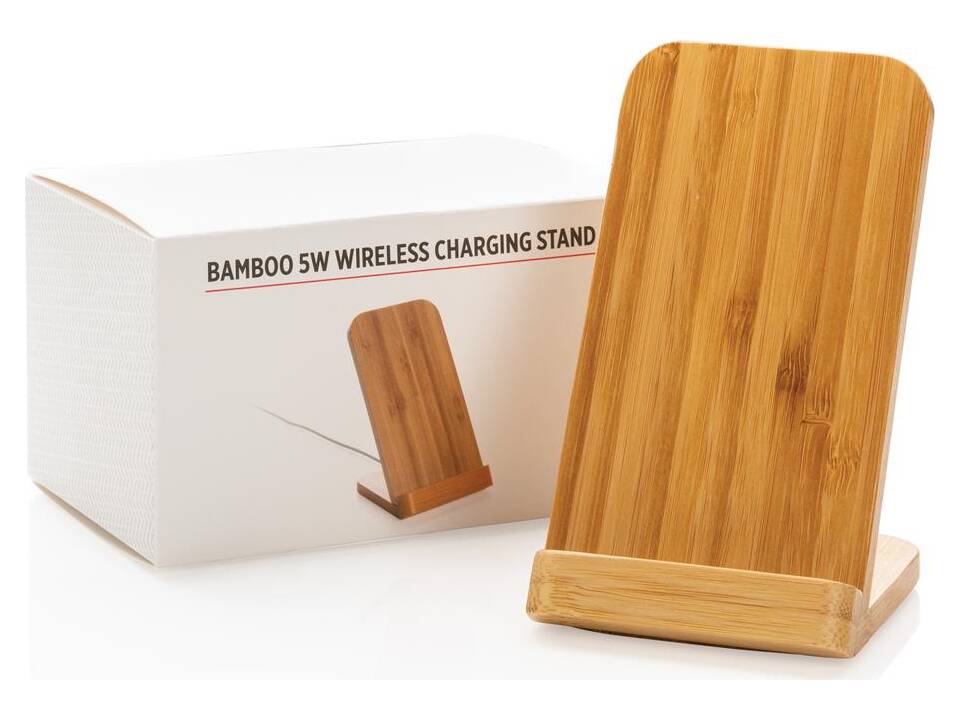 Support téléphone à induction 5W en bambou 7