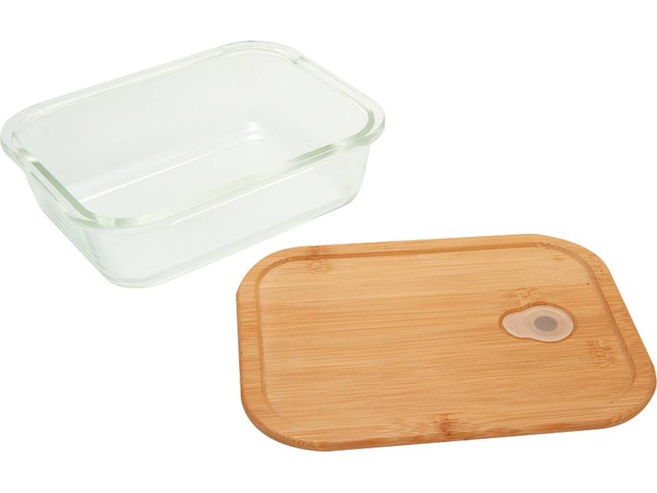 Bento en verre borosilicate Iwaki avec couvercle en bambou 1