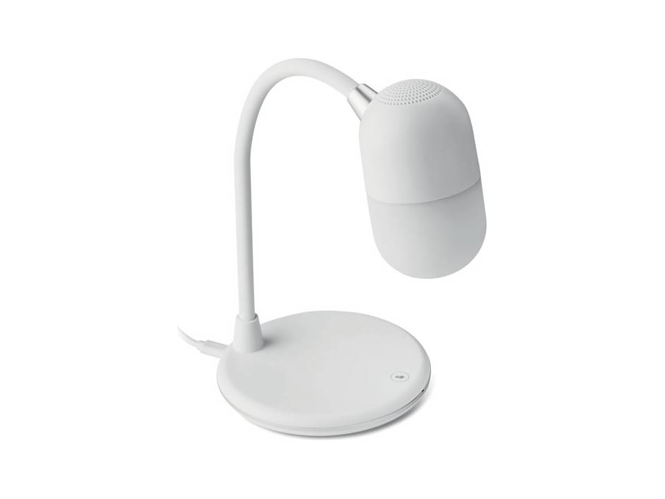 Bureaulamp Capsula - draadloze oplader & speaker