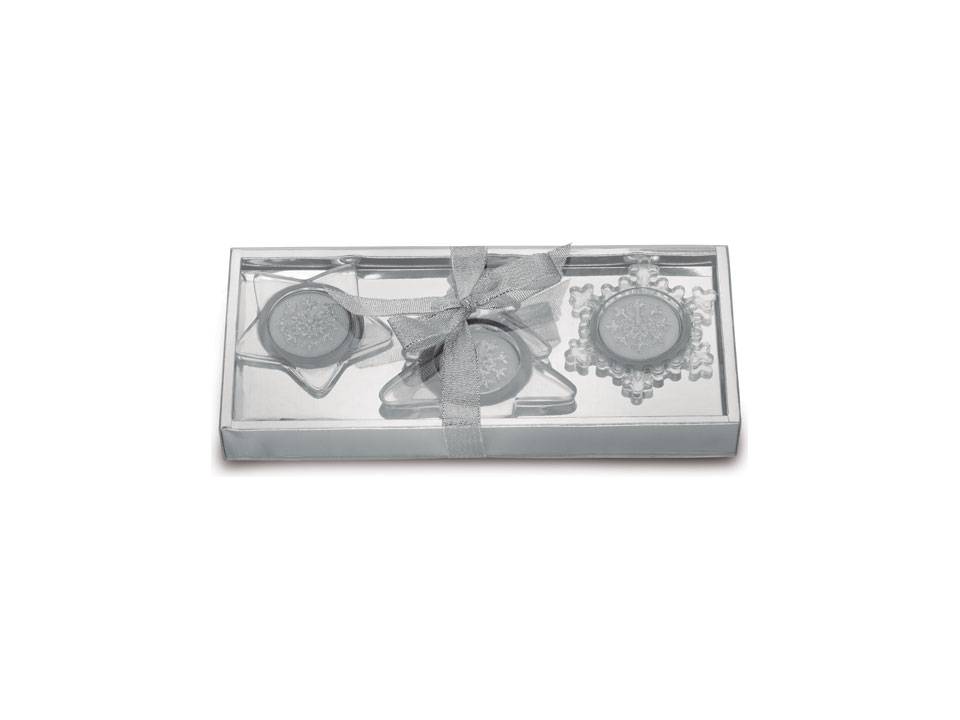 Lot de 3 bougeoirs en verre 1