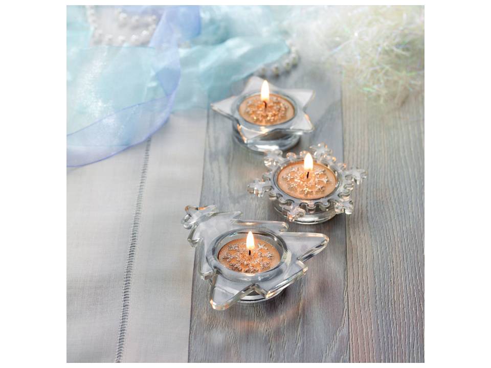 Lot de 3 bougeoirs en verre 2