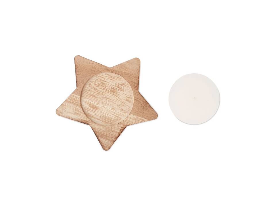 Bougeoir étoile avec bougie 10