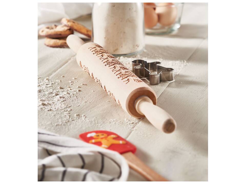 Rouleau à pâtisserie de Noël en bo 5