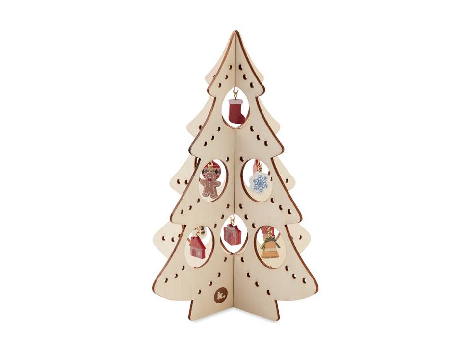 Décoration de sapin en bois 3