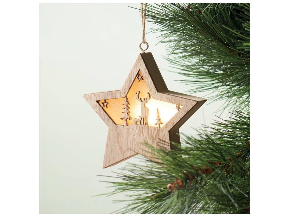 Suspension étoile MDF avec led 1